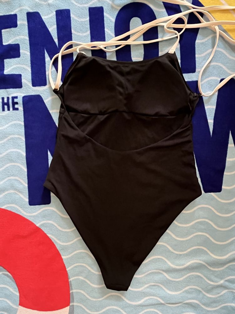 Купальник Primark розмір 14 EUR 42 чорний рубчик суцільний