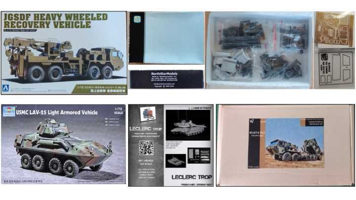Kits modelismo 1/72 Veículos Militares diversos