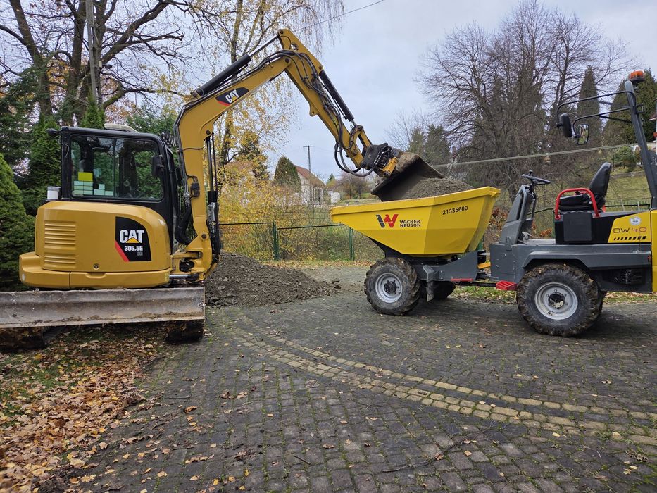 Roboty ziemne uslugi Koparką Kołową minikoparką karczowanie wywóz