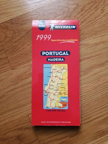 Mapa de estradas e Turístico (MICHELIN) de Portugal e Madeira - 1999
