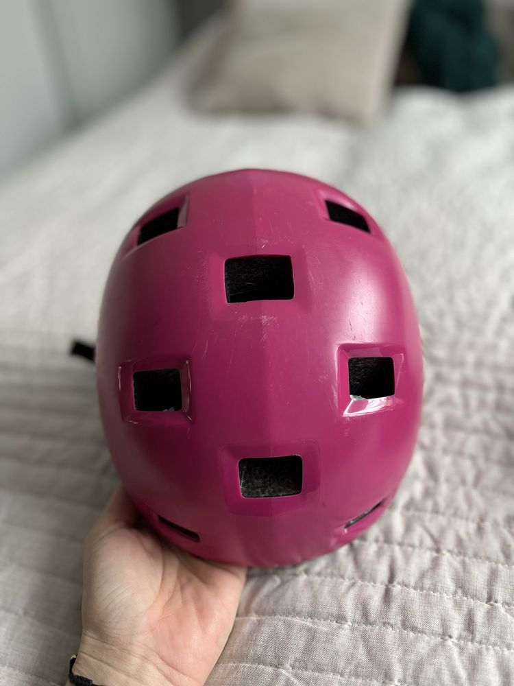 Kask różowy Decathlon Oxelo