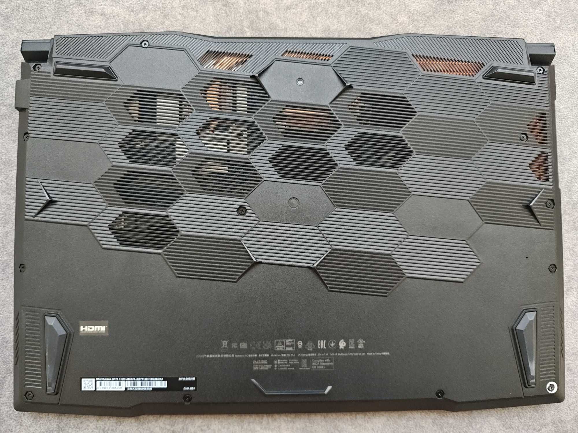 Продам Ноутбук MSI Katana GF76 11UD i7-11800H 16/512GB RTX 3050ti