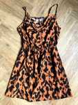 Shein luźna letnia sukienka koralowa leopard print rozm. S 36 NOWA