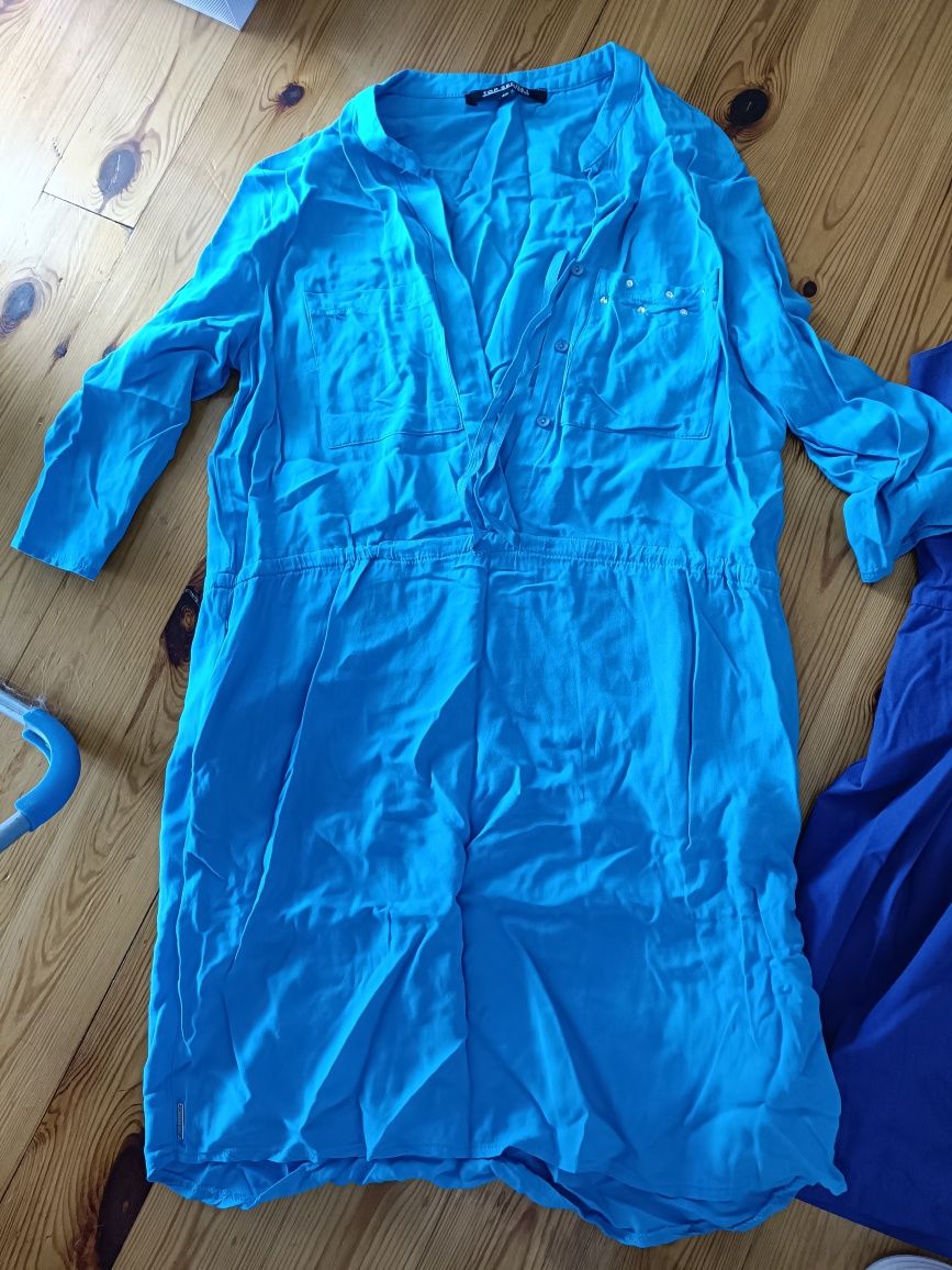 Niebieski chaber sukienki zestaw top secret 40 L i Xl troll