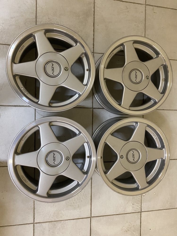 Jantes 15” 5x120 AZEV aba bmw classicos antigos com aba polida