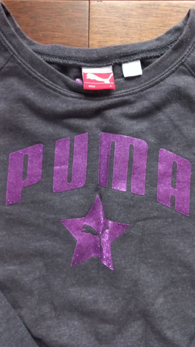 Long-sleeved bluzka , błyszczące logo Puma