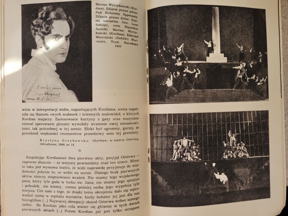 Program spektaklu Kordian K.Dejmek 1965 Teatr Narodowy