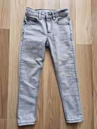 Szare jeansy dziewczęce ZARA rozmiar 116 cm