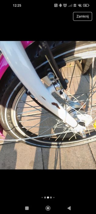 Rowerek 20 cali Nexus Shimano biały róż