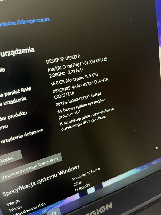 Lenovo Legion Y530-15ICH / GTX 1050 Ti / laptop gamingowy