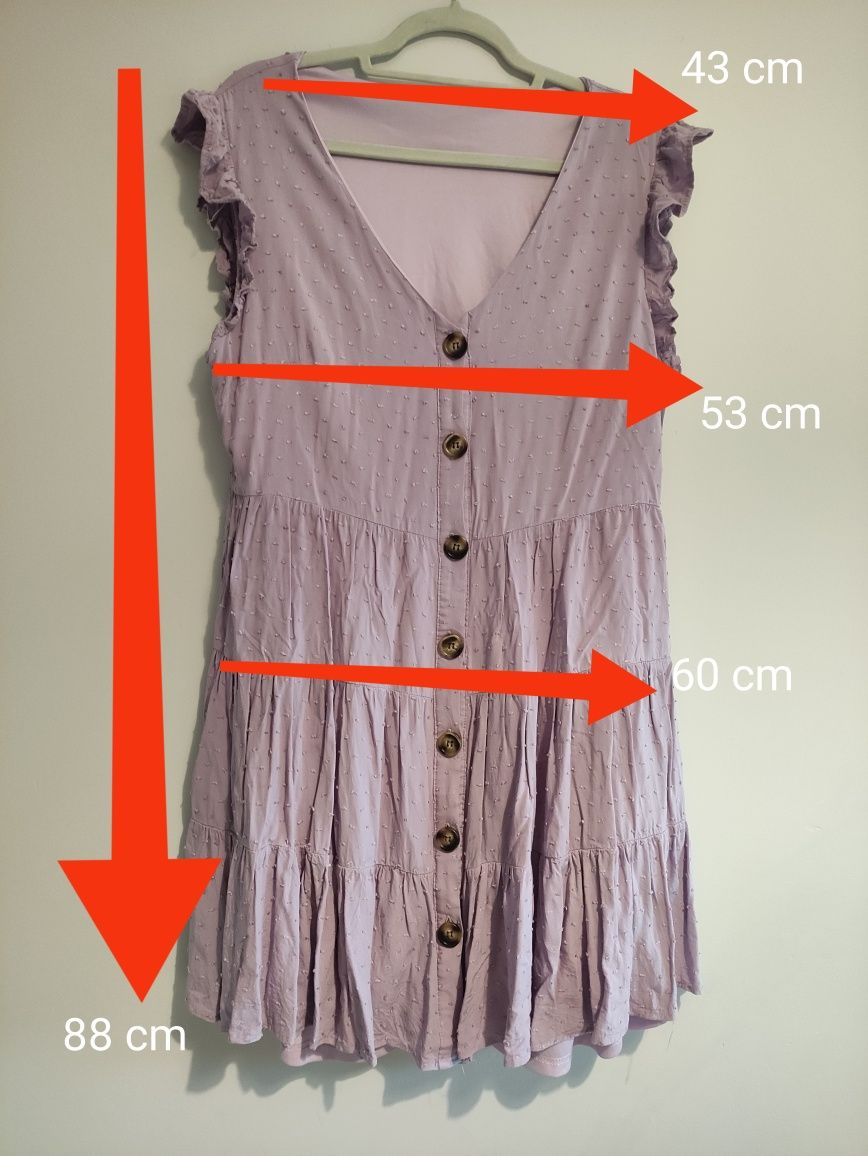 Sukienka, liliowa sukienka, Shein, XL, L