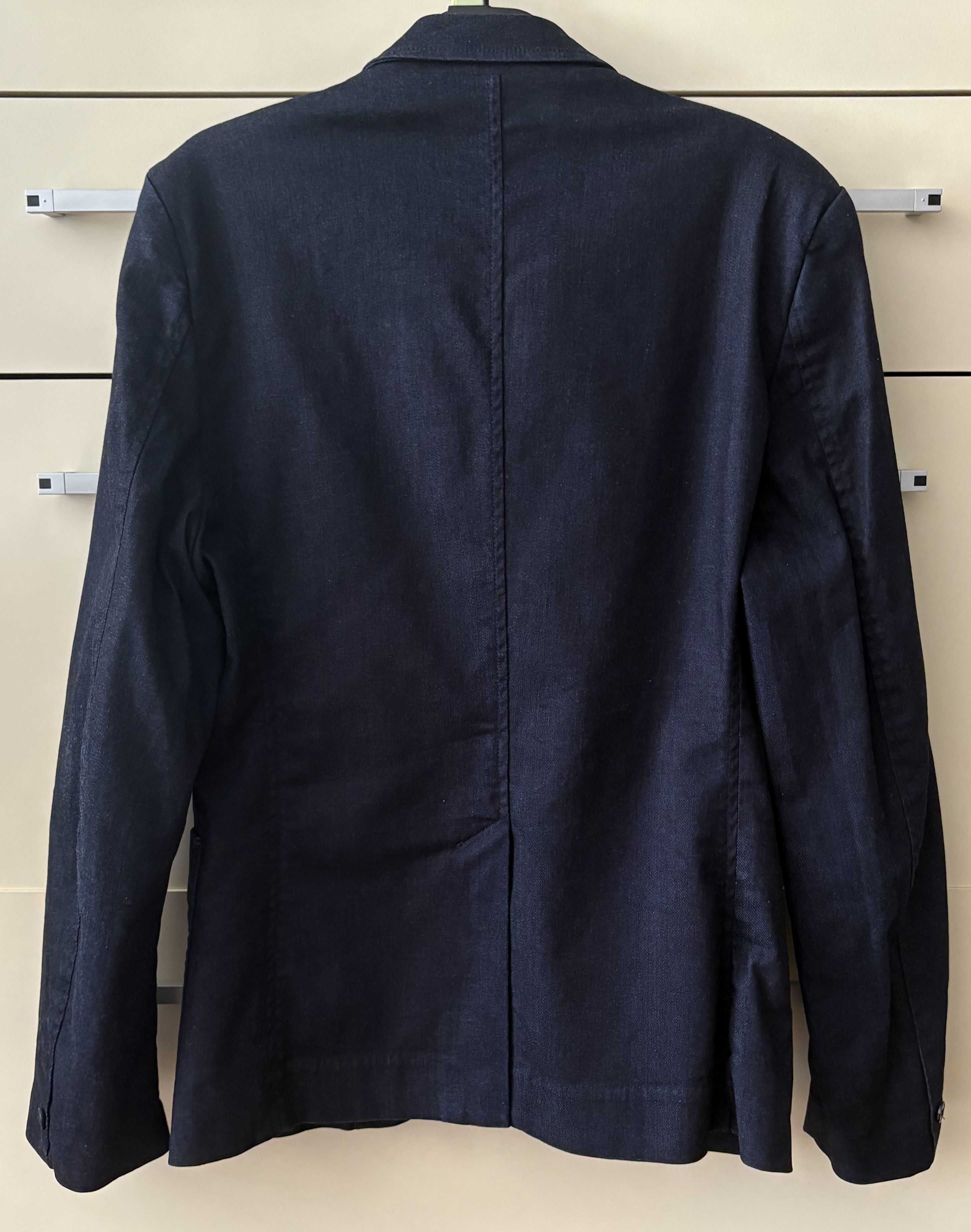 Marynarka juniorska/męska H&M jeansowa ciemnogranatowa, S