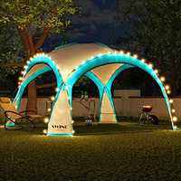Pawilon namiot ogrodowy z podświetleniem LED na lampę solarną ścianki