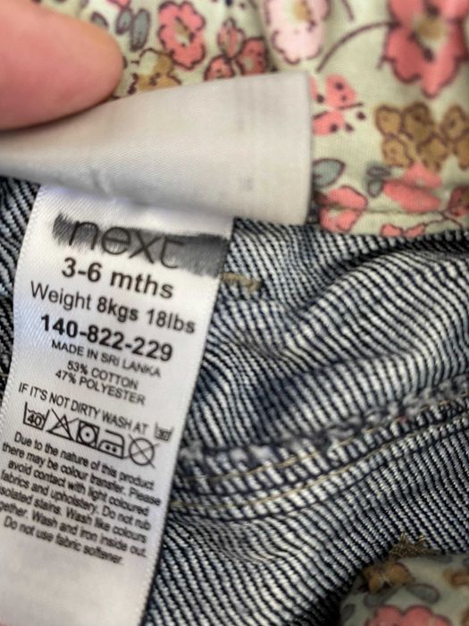 Zestaw sukienek jeansowych i spódniczka, rozmiar 62 cm, H&M, NEXT