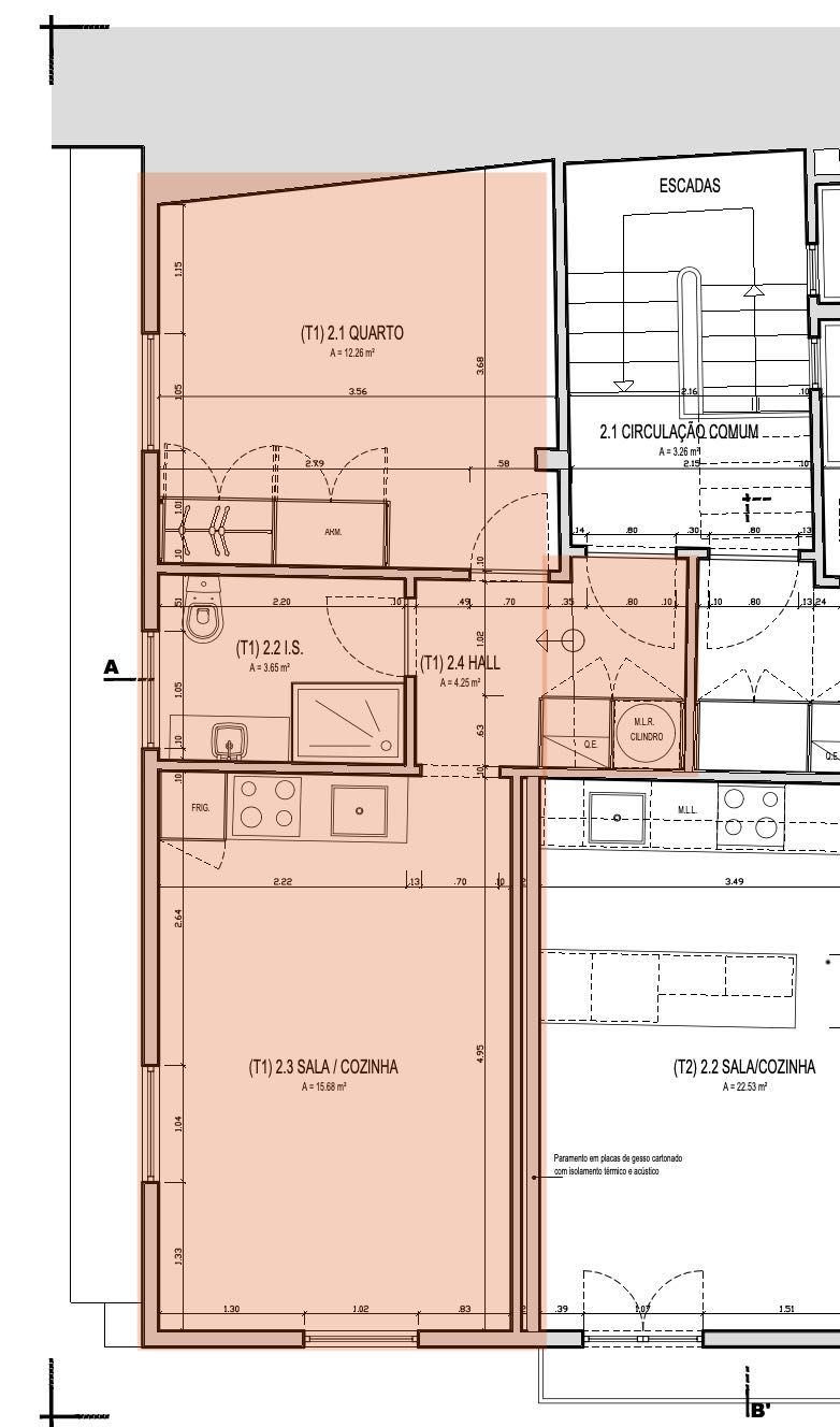 Arrendamento T1 reabilitado, Largo da Lapa, Arcos de Valdevez