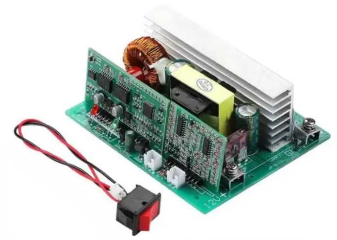 Інвертор для котла 12v в 220v 400w/800w без корпусний, чистий синус