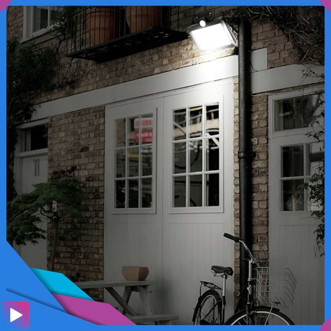 Lampa Solarna z Czujnikiem Ruchu 120 LED Oddzielny Panel z Kablem