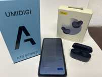 Super zestaw z sluchawkami fioletowy A15,  8GB - 256 GB PAMIECI