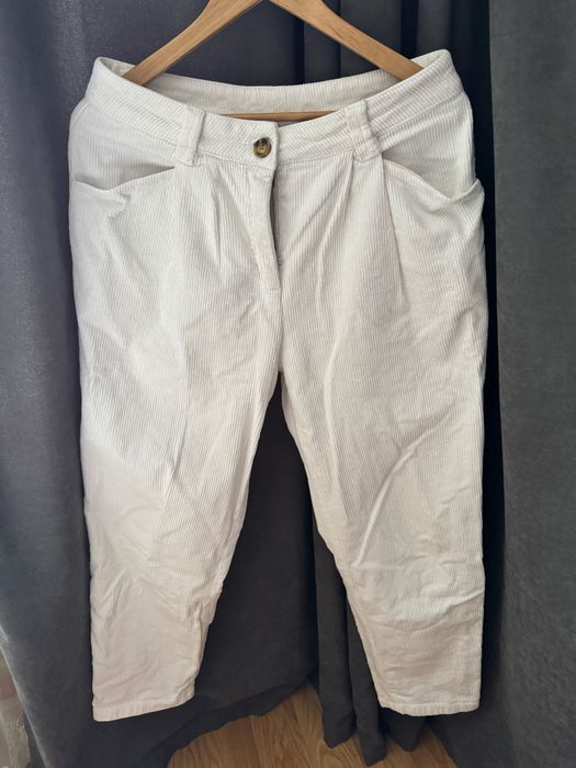 Штани вельветові білі/молочні