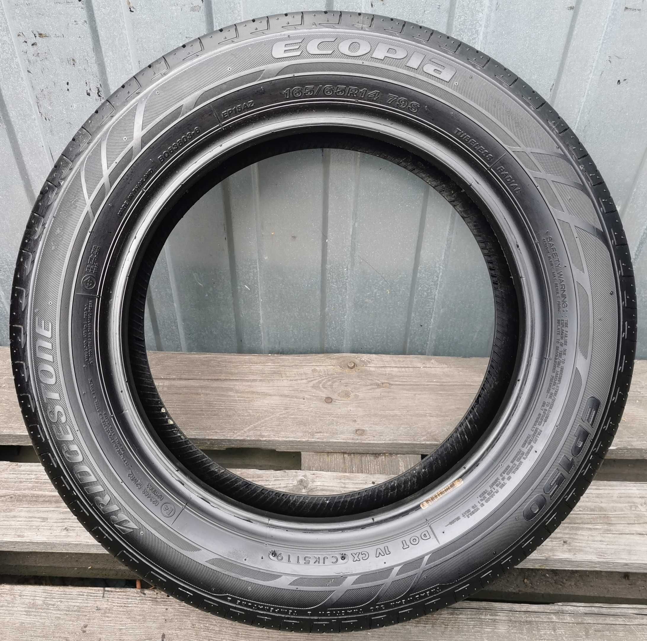 101) Opona - 165/65/14 - Bridgestone - 6.5mm - 1szt - Letnia