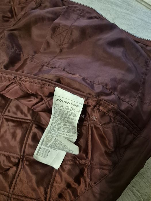 Diverse męska kurtka lekko ocieplana pikowana bordo r. XXL bdb stan