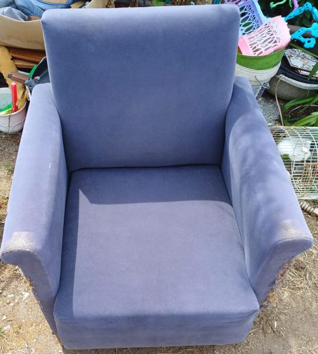 Sofá individual azul