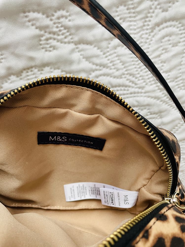 M&S Marks & Spencer torebka na ramię panterka leopard animal classic