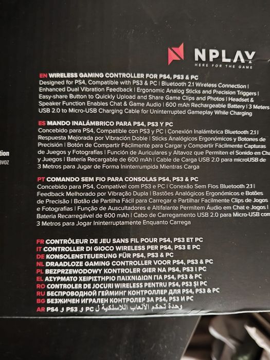 Comando NPlay SKILL 10 Wireless - PS4, PS3 E PC Compatível
