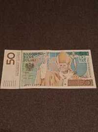 Banknot 50 złoty z papieżem Jan Paweł II