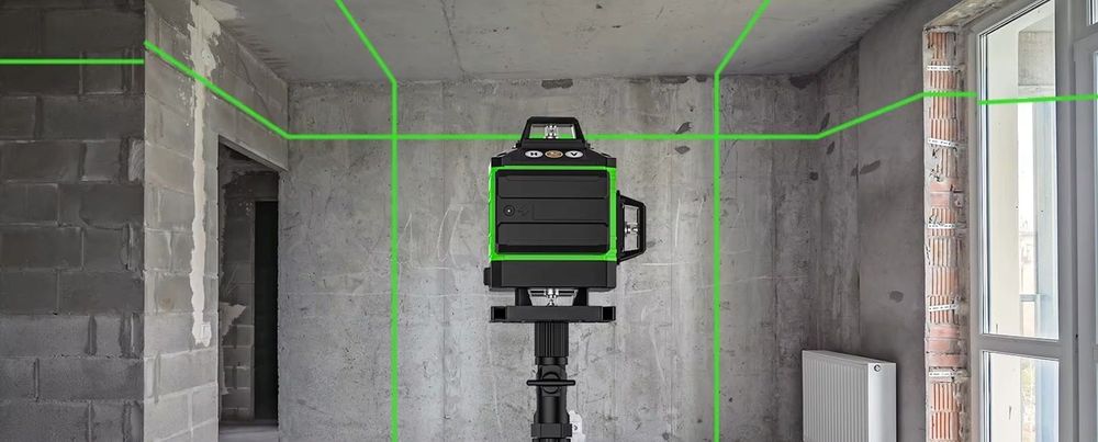 Poziomica Laserowa HILDA model 2026 16 LINII walizka STATYW 2x akt