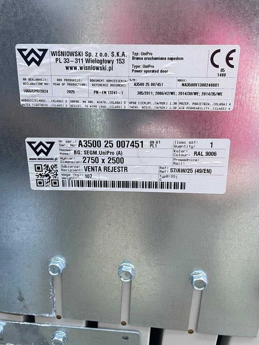 Brama garażowa Wiśniowski