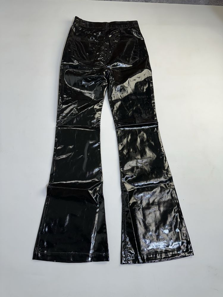 Rick Owens клеш штаны кожаные leather drkshdw banana opium archive