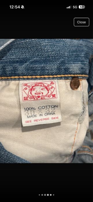 spodnie evisu stan db, vintage, rzadkie