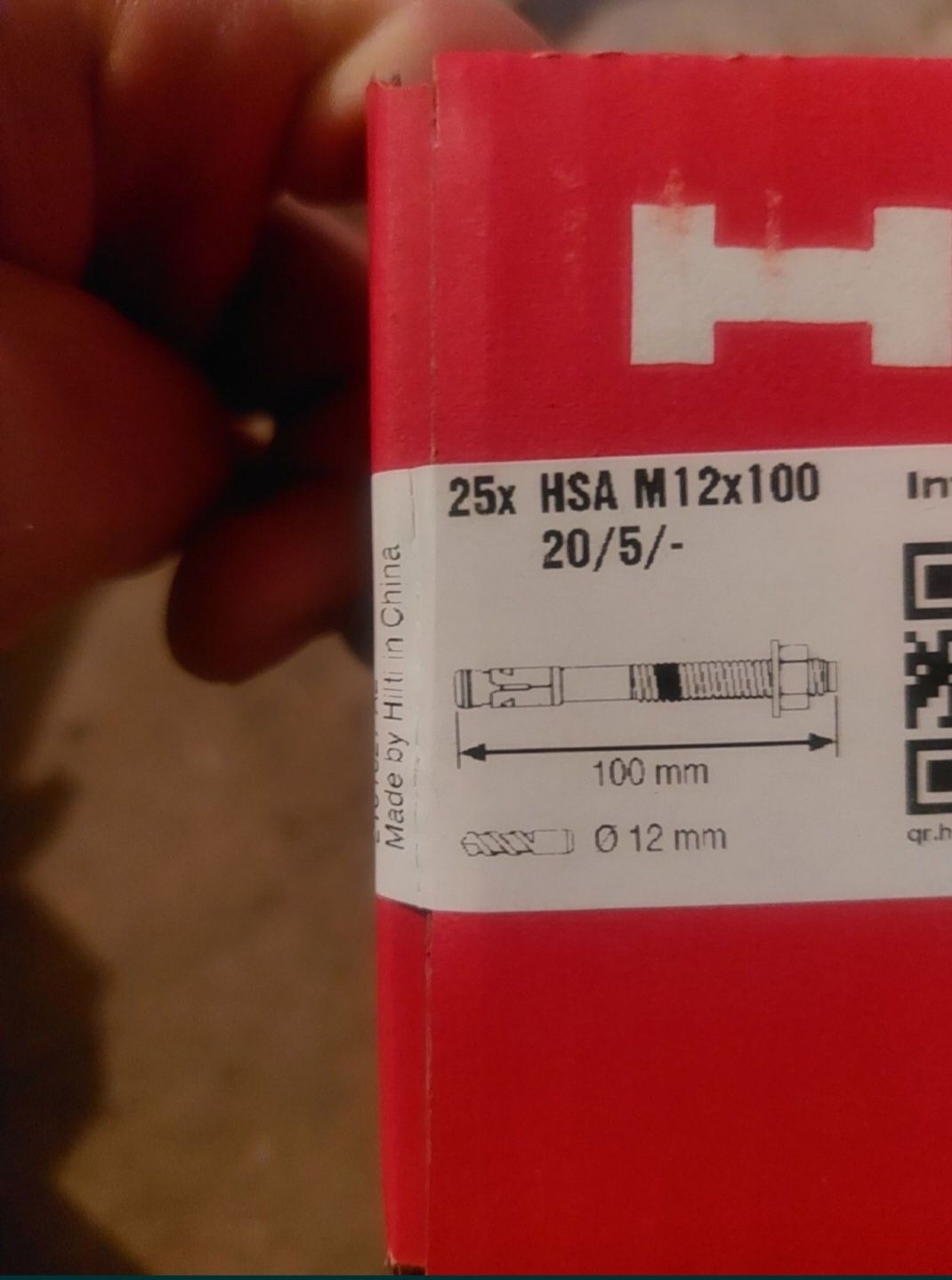 Анкера hilti m12x100 та m16x137