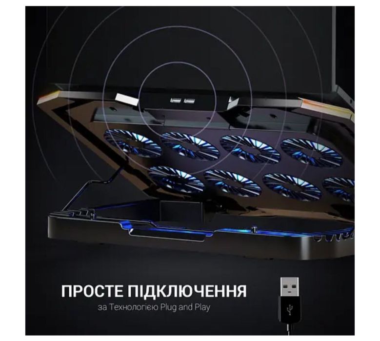 Охолоджувальна підставка для ноутбука GamePro Black (CP870)