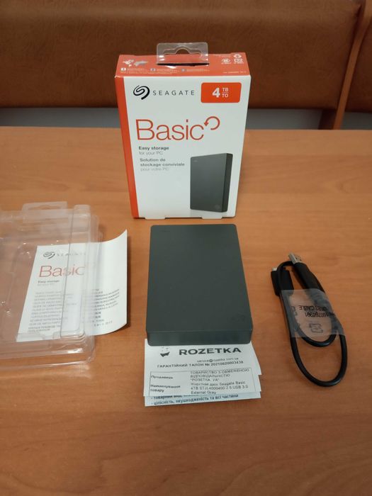 Зовнішній жорсткий диск Seagate 4 tb (100% здоров’я) USB3.0 ST4000LM02