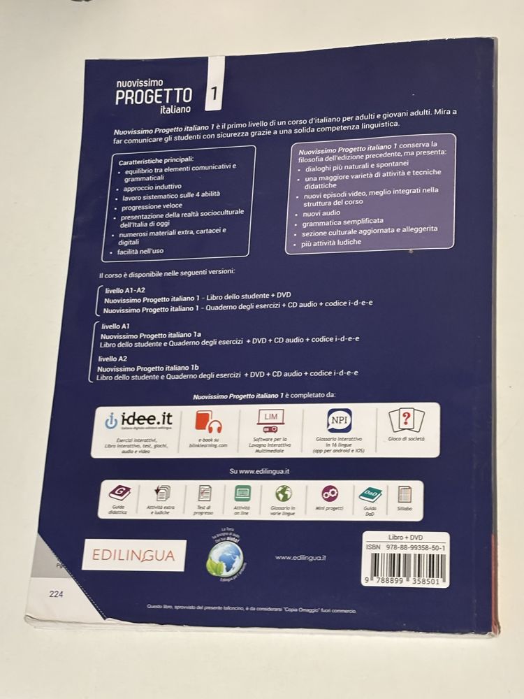 Podręcznik do J. Włoskiego nuovissimo PROGETTO italiano 1 A1-A2