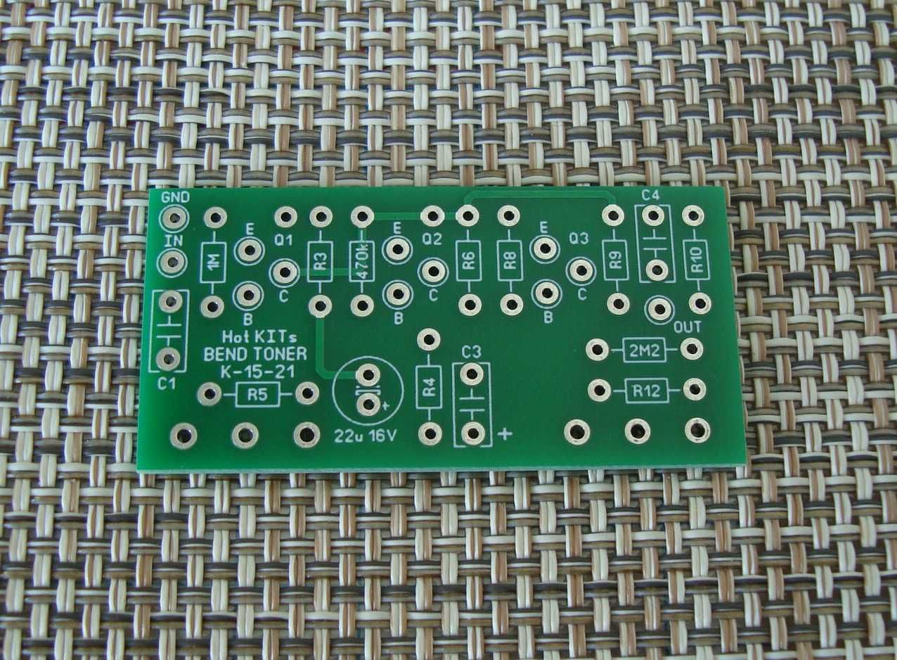 Płytka PCB DIY - efekt fuzz do gitary elektrycznej (Tone Bender MKI)