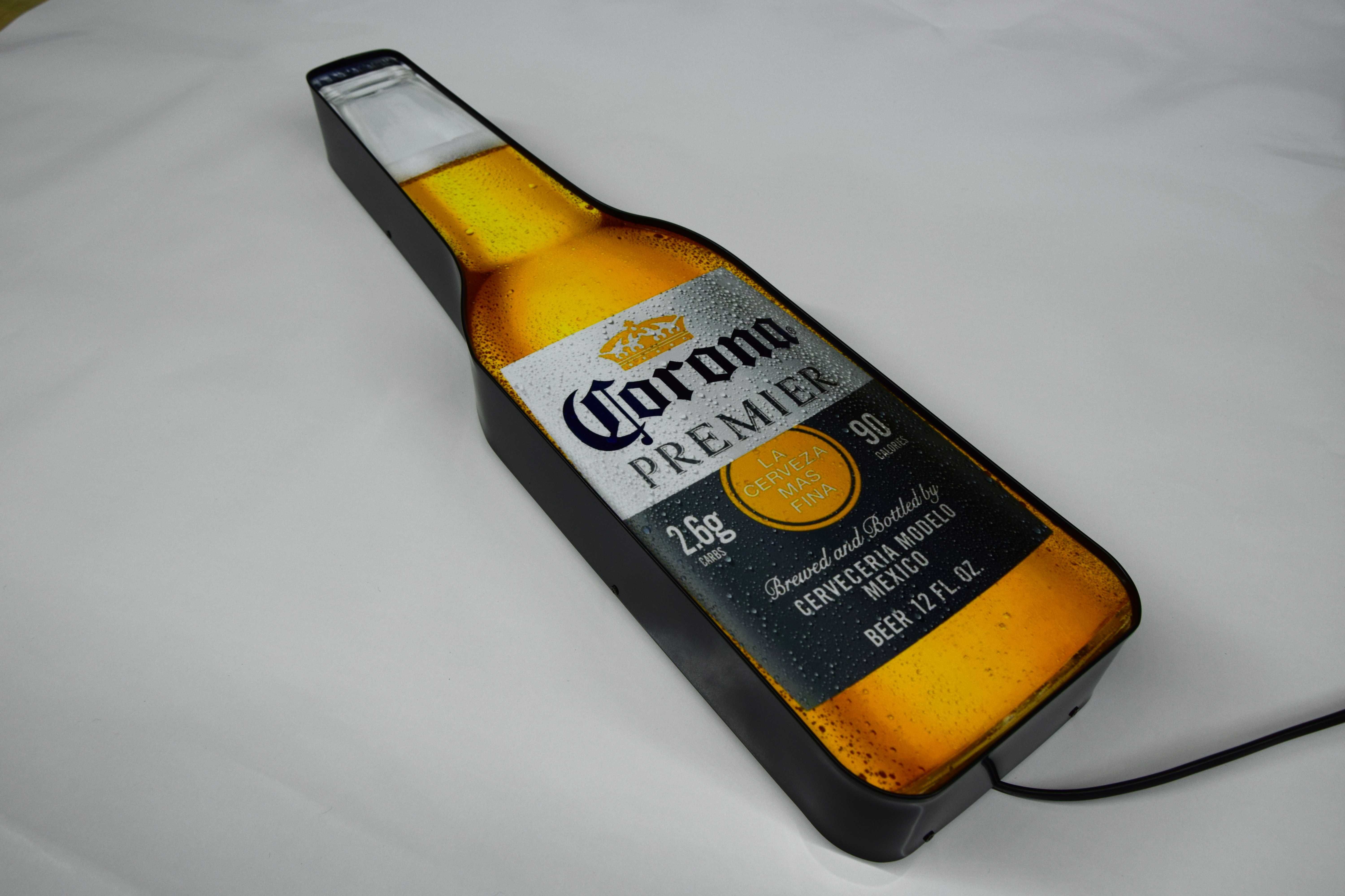 LED Neon CORONA BEER, Podświetlana butelka, Reklama do baru, Prezent