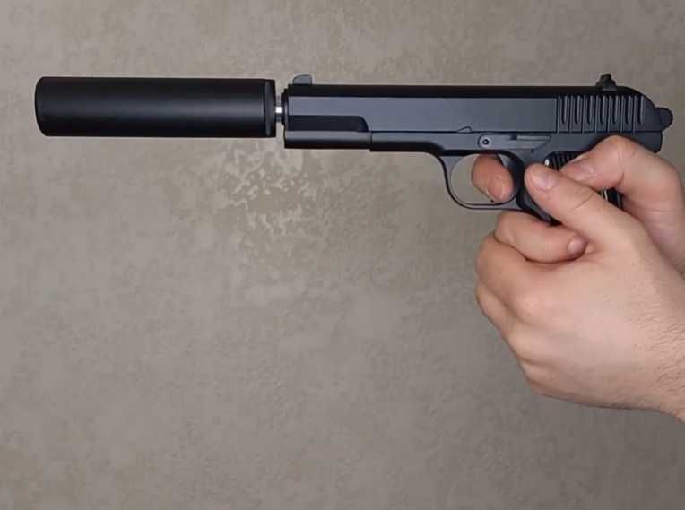 іграшковий пістолет тт з глушником металевий тульський на кульках 6 мм
