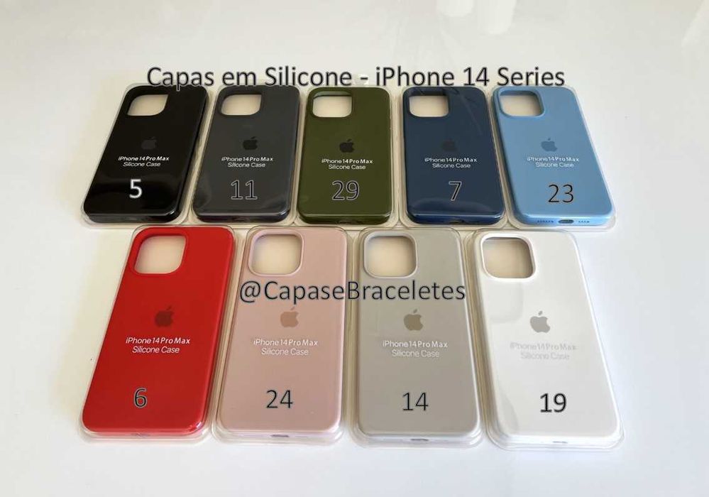 Capas em Silicone - iPhone 14 (em stock)