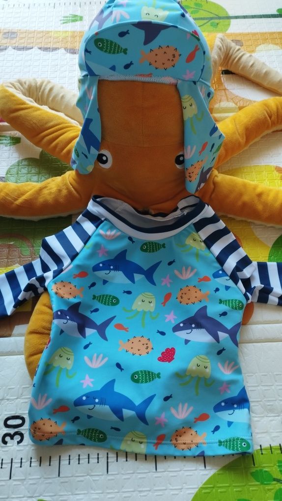 Conjunto praia - tubarões 24-36 meses
