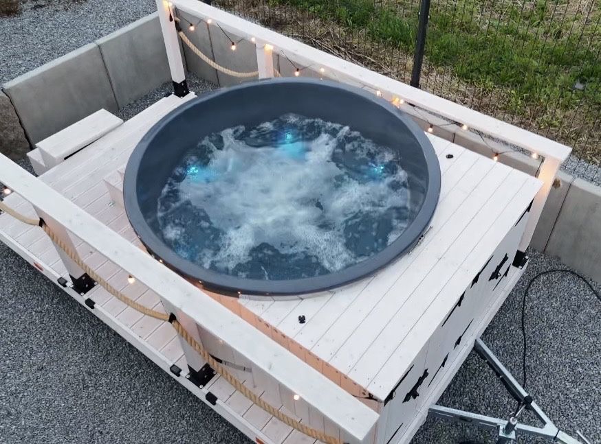 Jacuzzi mobilne na sprzedaż ogrzewane gazem butla gazowa