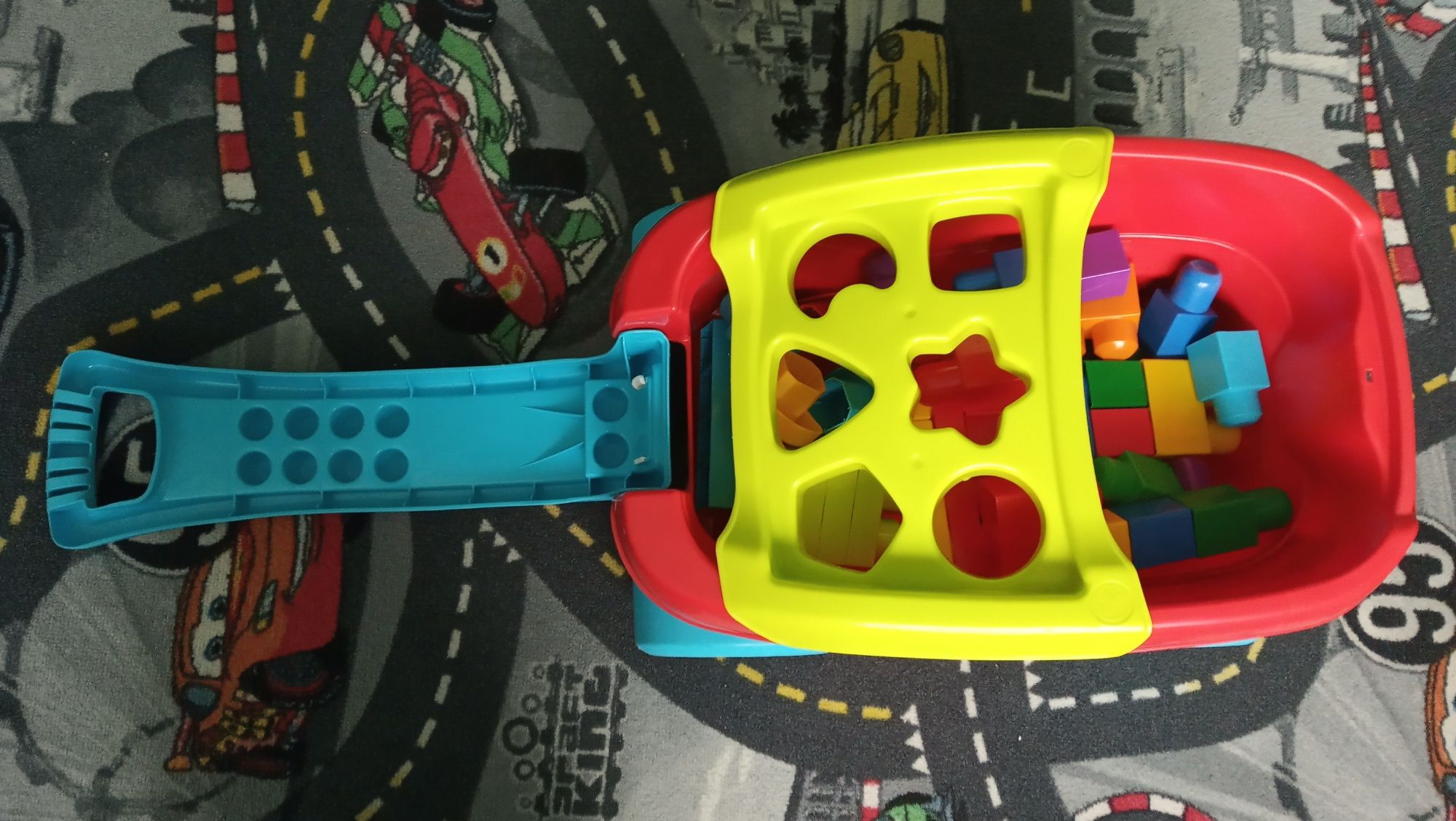 Wózek z klockami mega bloks, sorter
