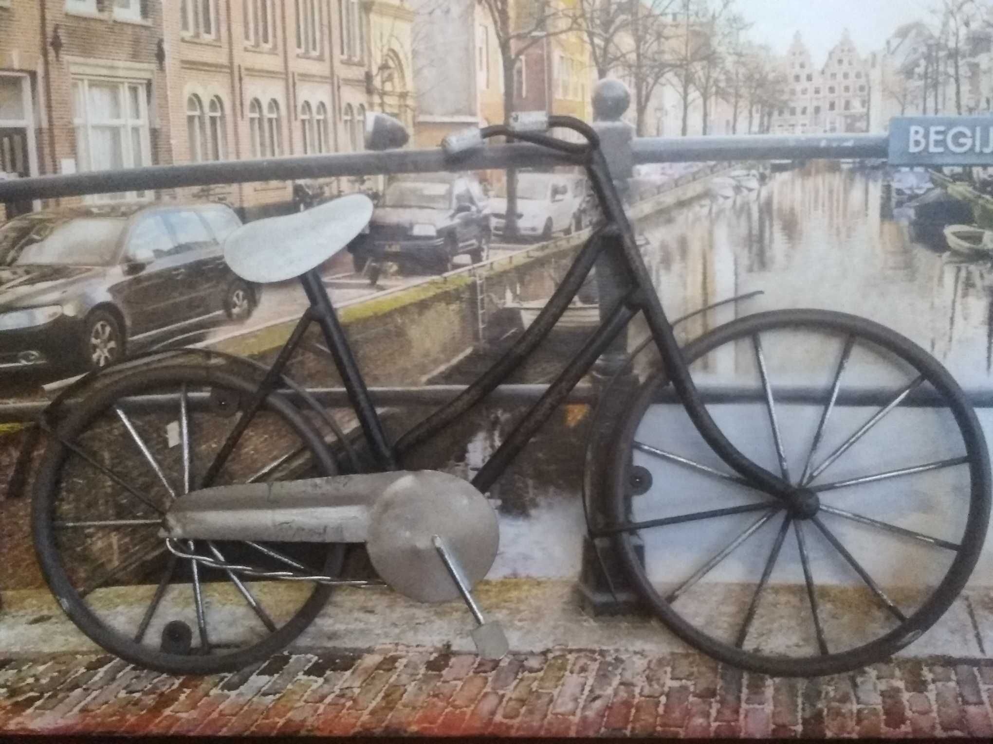 Obraz na desce fototapeta Begijne Brug Holandia rower metalowy