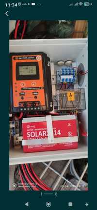 kit solar centralina 2 baterias +painel+bombas+cabos+lampadas