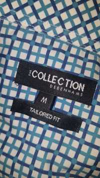 Сорочка collection tailored fit, рубашка, в клеточку, M&S, класична