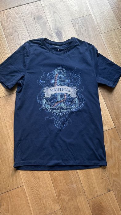 T-shirt meski granat marynarski S