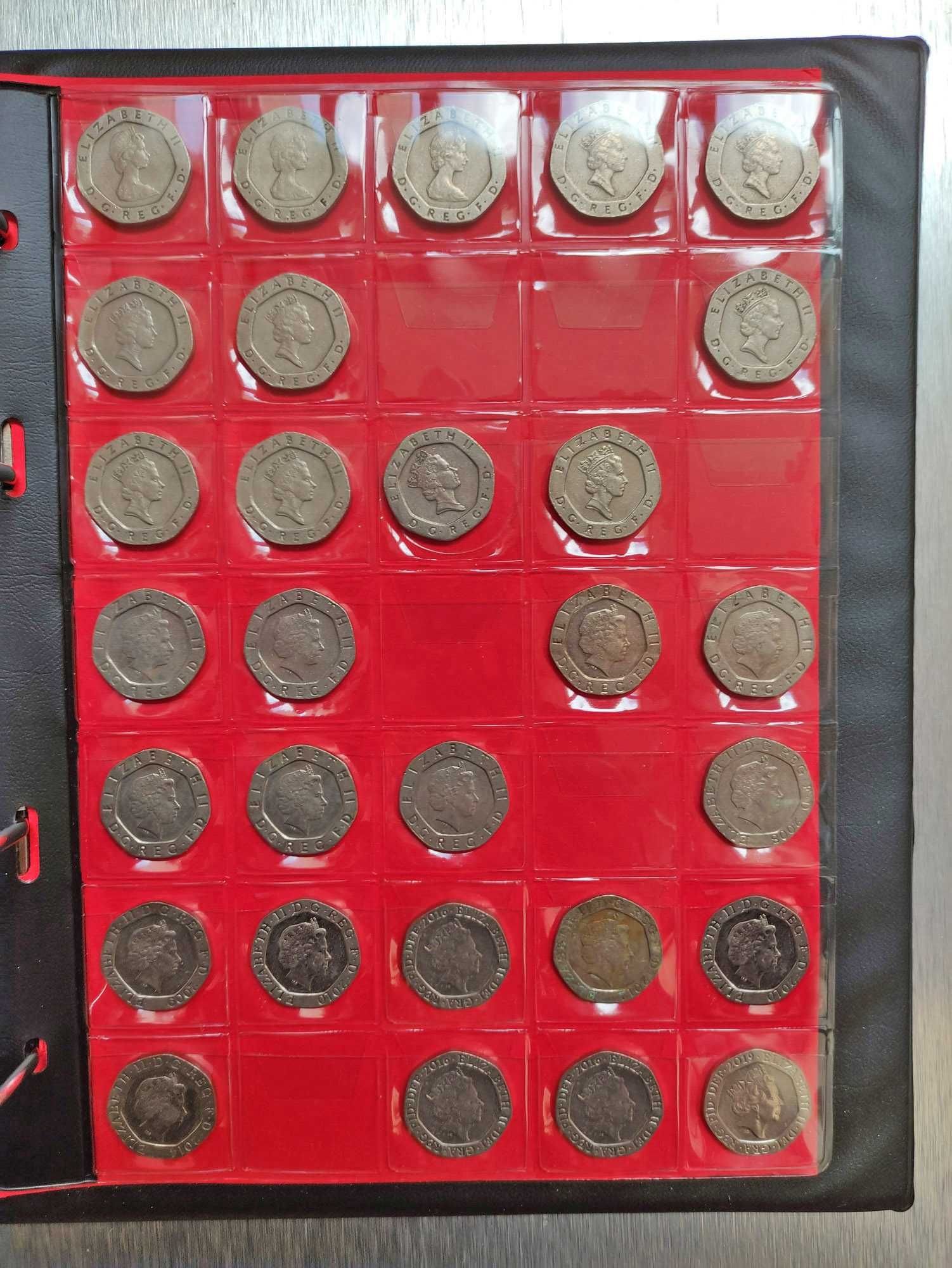 Набор обиходных монет Великобритания, пенсы, неполная погодовка 192 шт