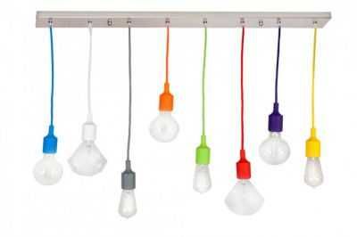 Lampa kolorowa sufitowa Pająk 8 żarówek